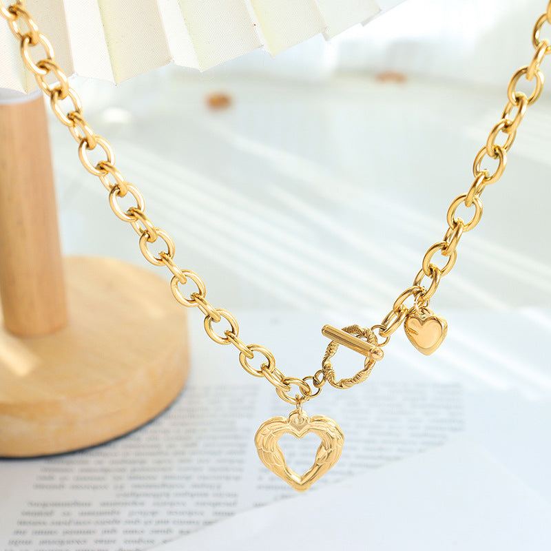 Titanium Steel Heart Pendant Necklace Titanium Steel Heart Pendant Necklace